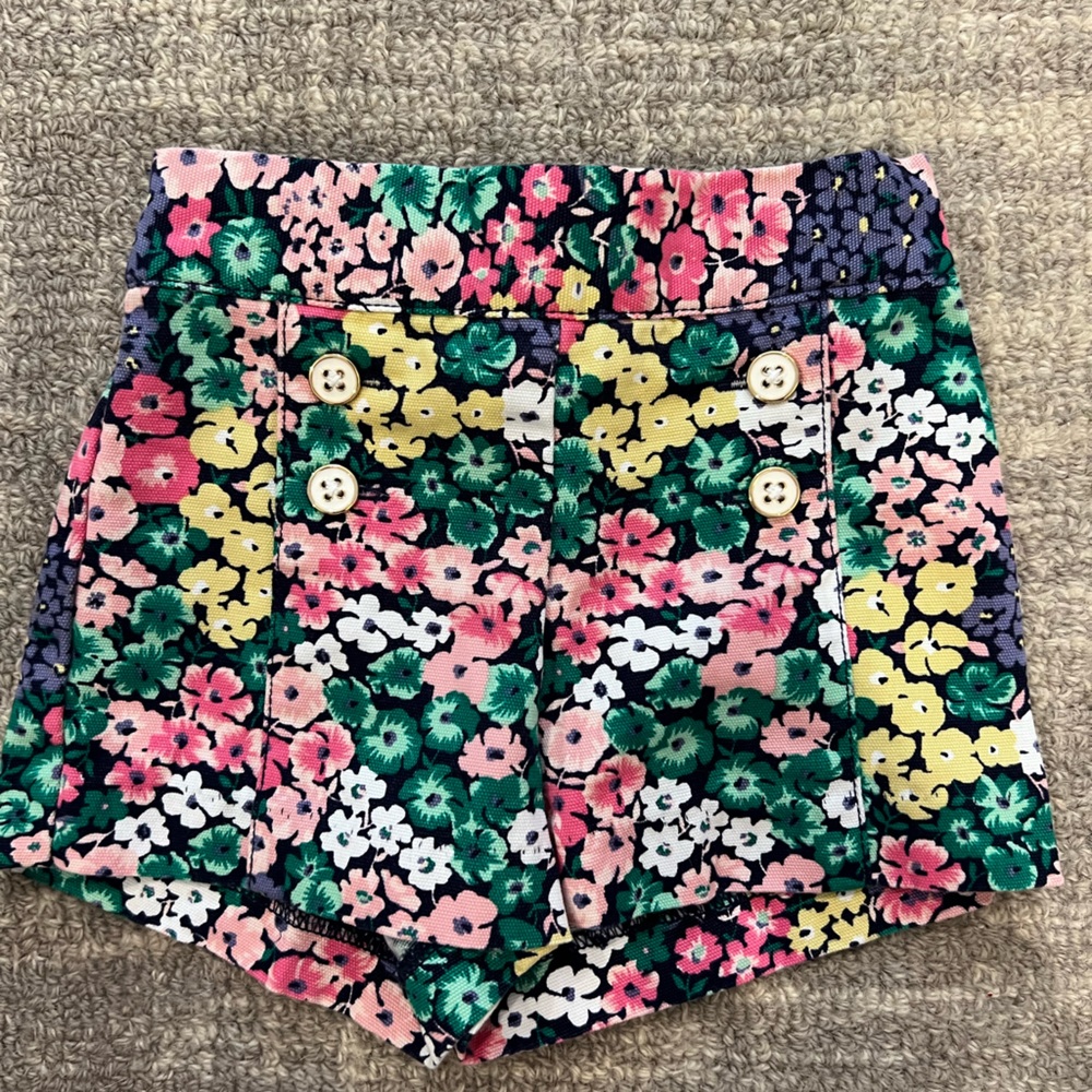 Janie and Jack floral shorts. 6-12 months.